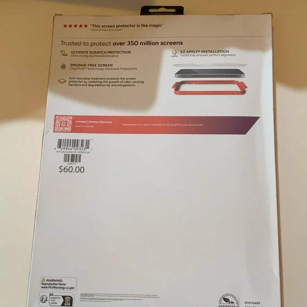 InvisibleShield Glass Elite Screen Protector for iPad Pro 13-inch (2024) - Clear